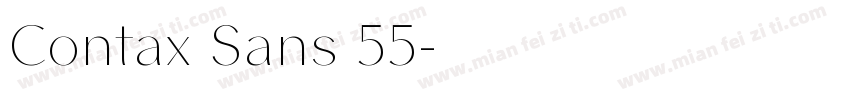 Contax Sans 55字体转换